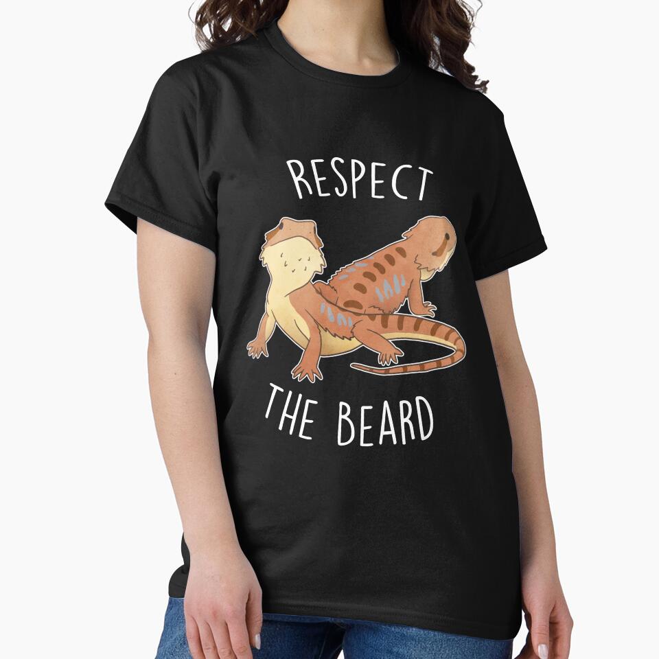 Bearded Dragon Respect the Beard by Clara Hollins T-Shirts, Hoodie, Sweatshirt | BlankRebels.com (Image 2)