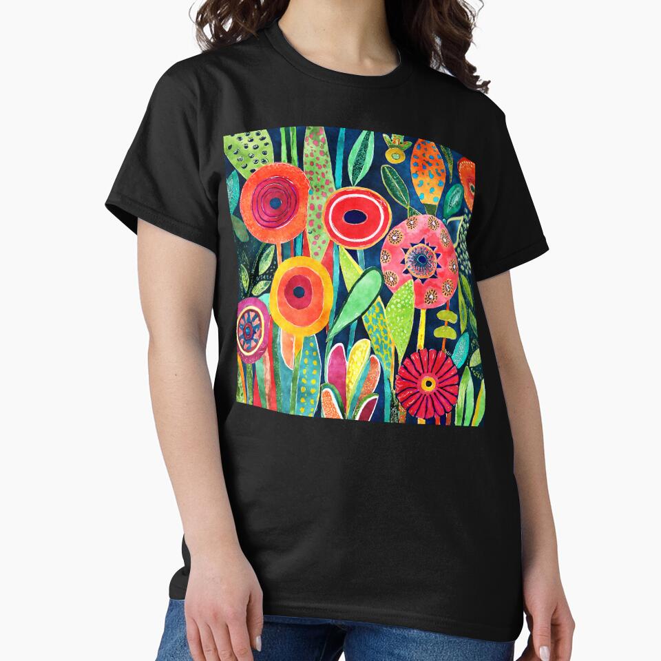 Retro 1960's Funky Flowers Vibrantly Colorful Abstract Designs by DEC02 T-Shirts, Hoodie, Sweatshirt (Image 2)