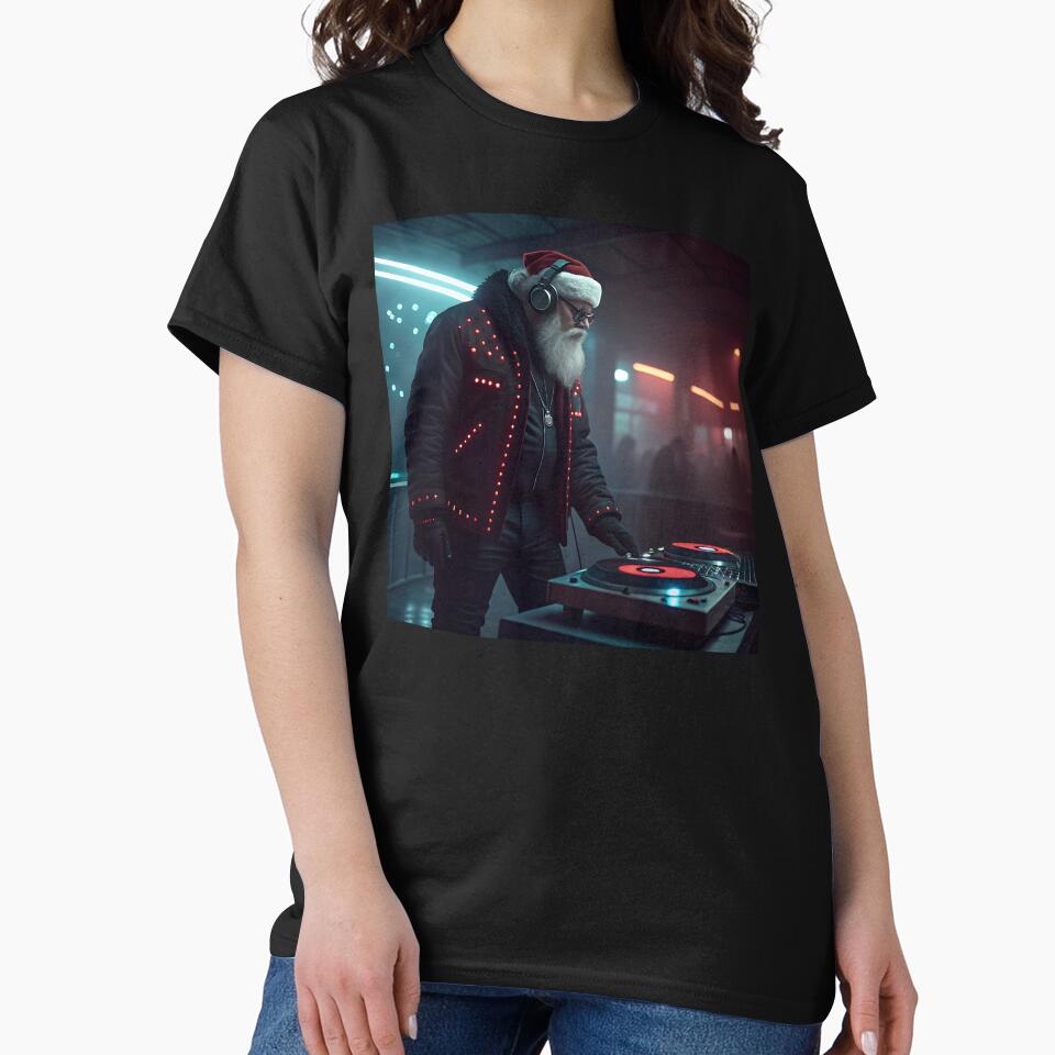 Party with DJ Santa by AhArtMe T-Shirts, Hoodie, Sweatshirt | BlankRebels.com (Image 2)