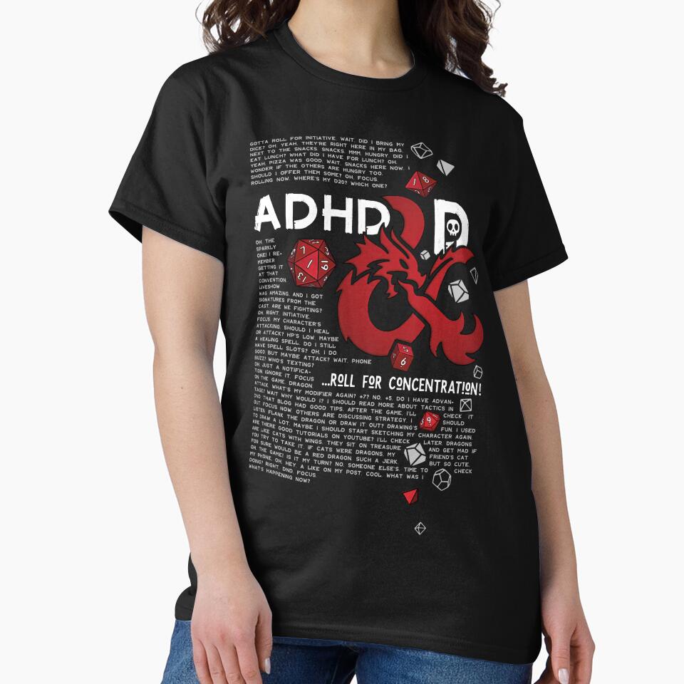 ADHD&D | Roll for concentration | DnD (for black) by keyvei