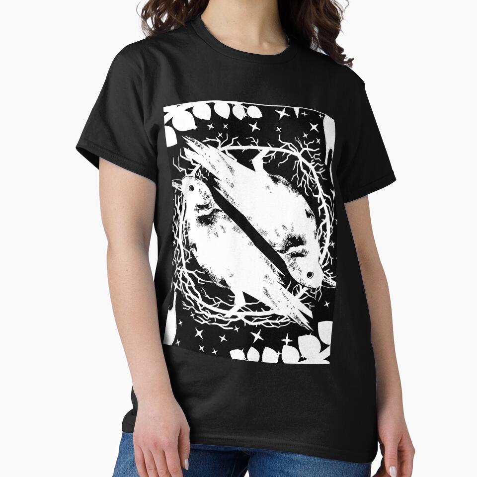 Flaming Ring Of White Raven Feathers by LadyZodiac T-Shirts, Hoodie, Sweatshirt | BlankRebels.com (Image 2)
