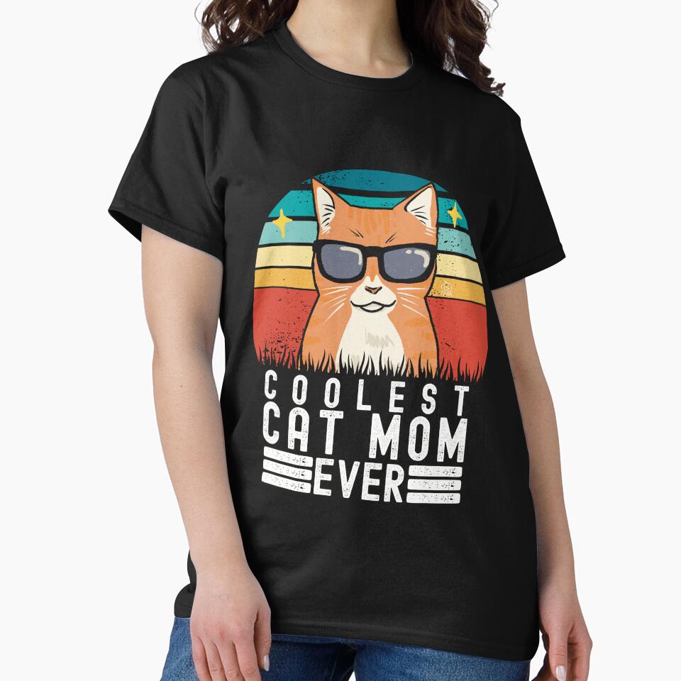 Coolest Cat Mom EVER, Cat Mama shirt, Cat lover shirt by Golden Turtle Studio Hoodie, Sweatshirt | BlankRebels.com (Image 2)