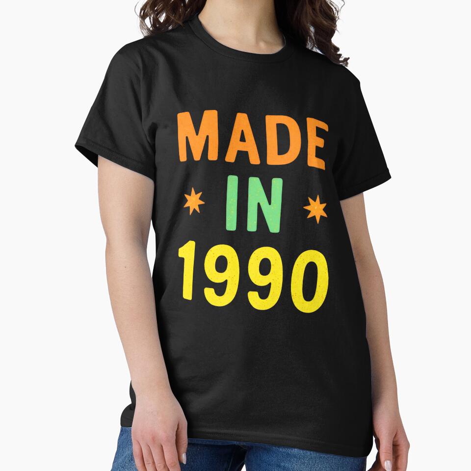 Made In 1990 - Retro Birthday Gift Shirt by slickywitty Hoodie, Sweatshirt | BlankRebels.com (Image 2)