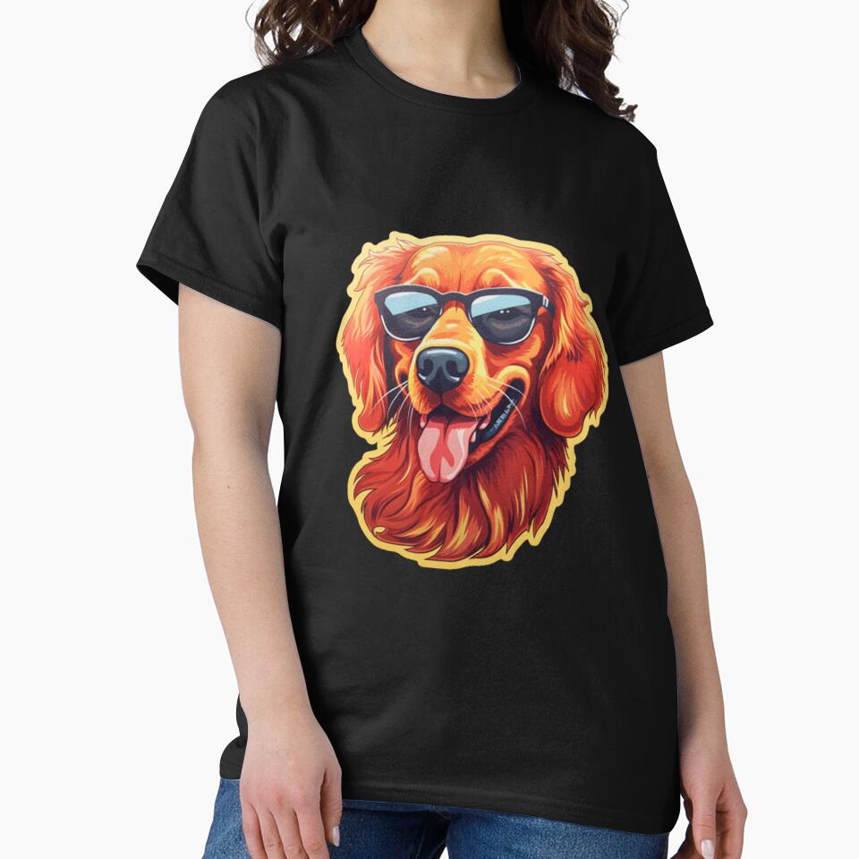 Red Golden Retriever Swag by Shubenzo T-Shirts, Hoodie, Sweatshirt | BlankRebels.com (Image 2)
