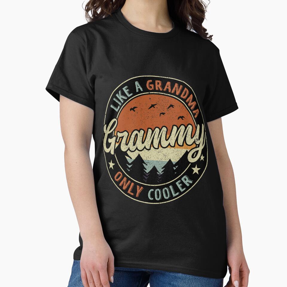 Grammy Like A Grandma Only Cooler Vintage Retro by TheWildStyle T-Shirts, Hoodie, Sweatshirt | BlankRebels.com (Image 2)