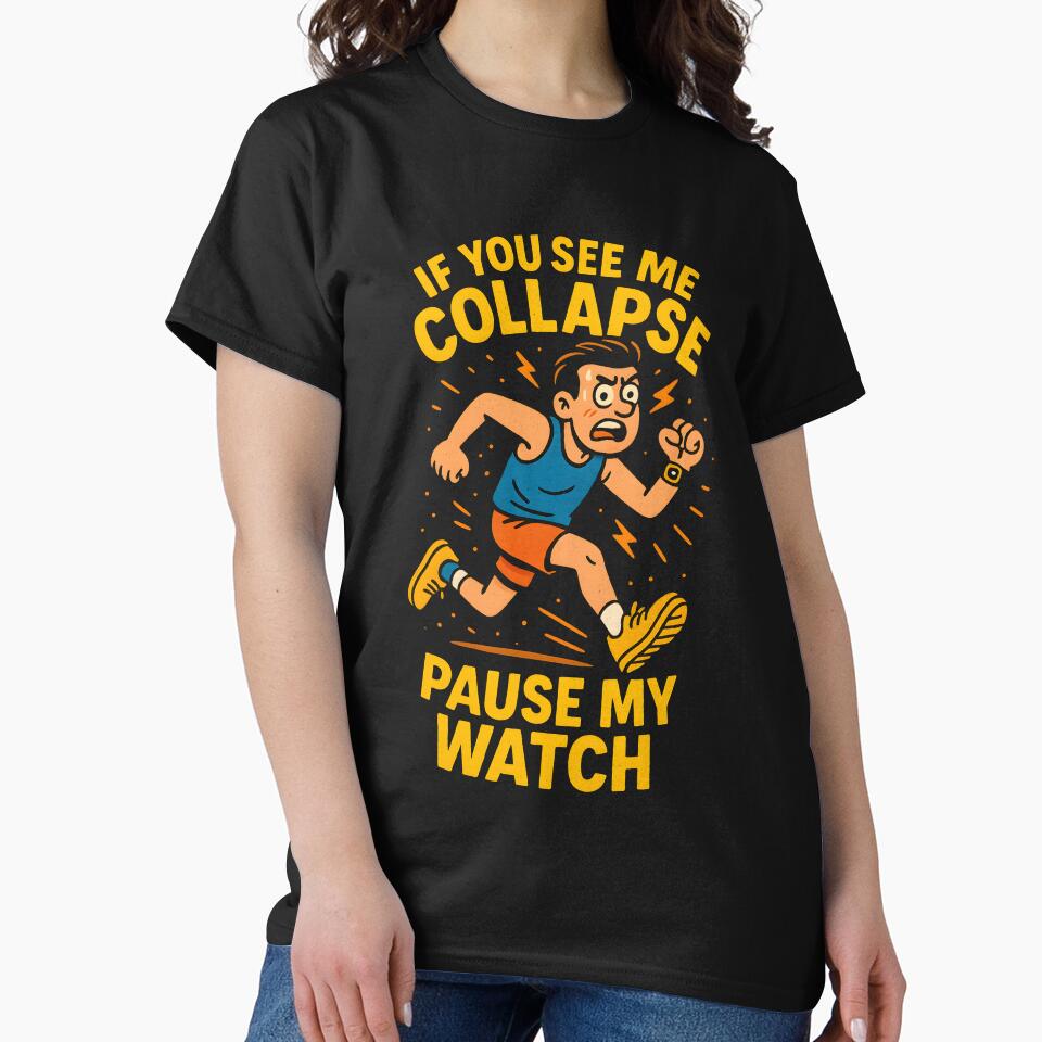 Funny Running Shirt – “Running Run” Quote Tee for Runners, Marathon Training & Fitness Gifts by Shearfuse
