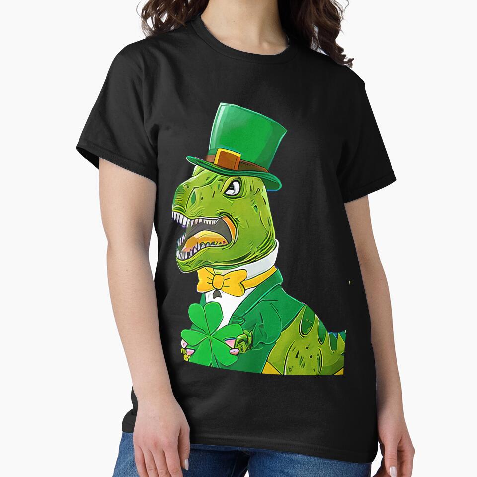happy st. pat-rex day shirt,kids st. patrick's day shirt,dinosaur st patricks day shirt,boys st. patrick's day... (Image 2)