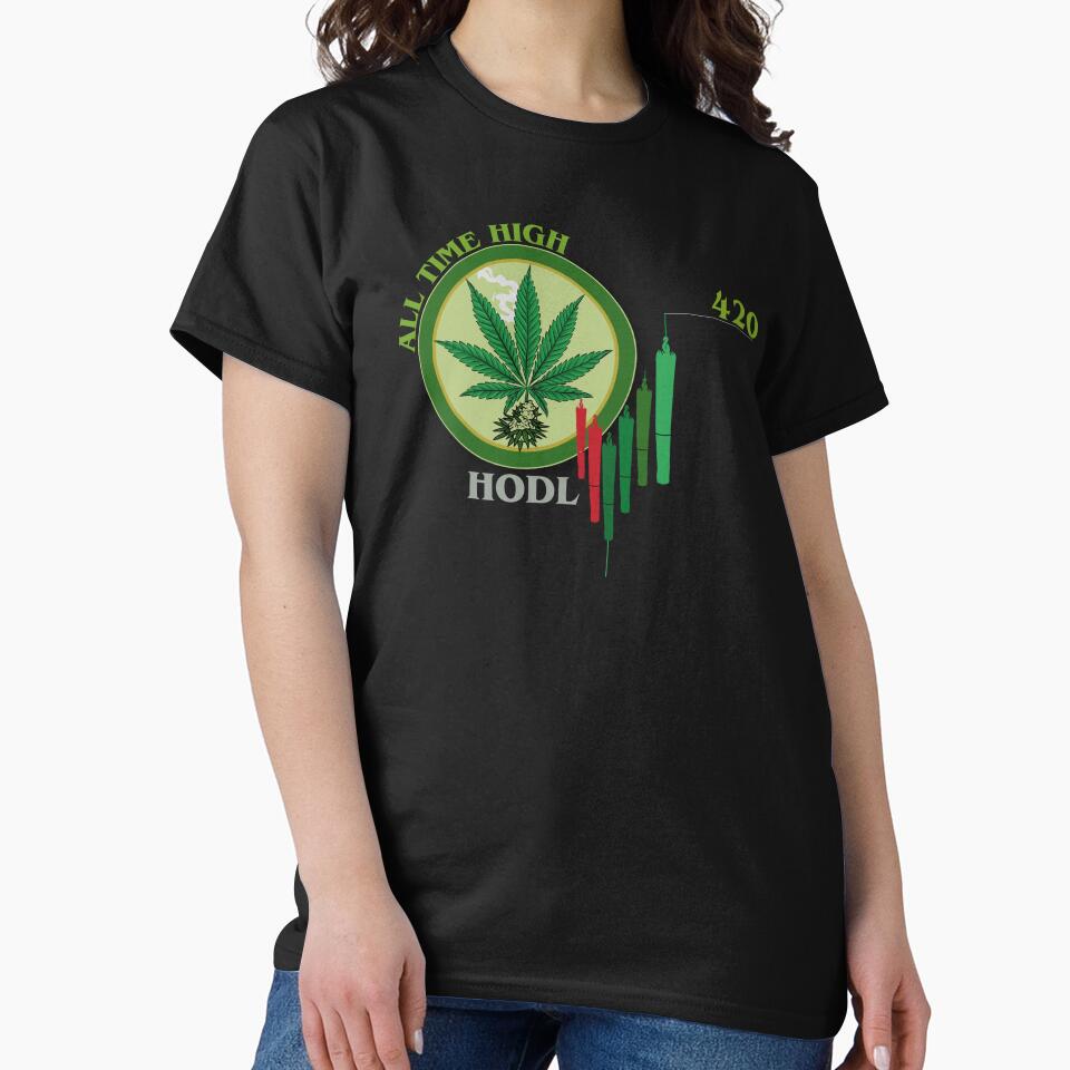 Crypto Stoner ATH 420 Weed Coin Meme HODLE by Glmart T-Shirts, Hoodie, Sweatshirt | BlankRebels.com (Image 2)