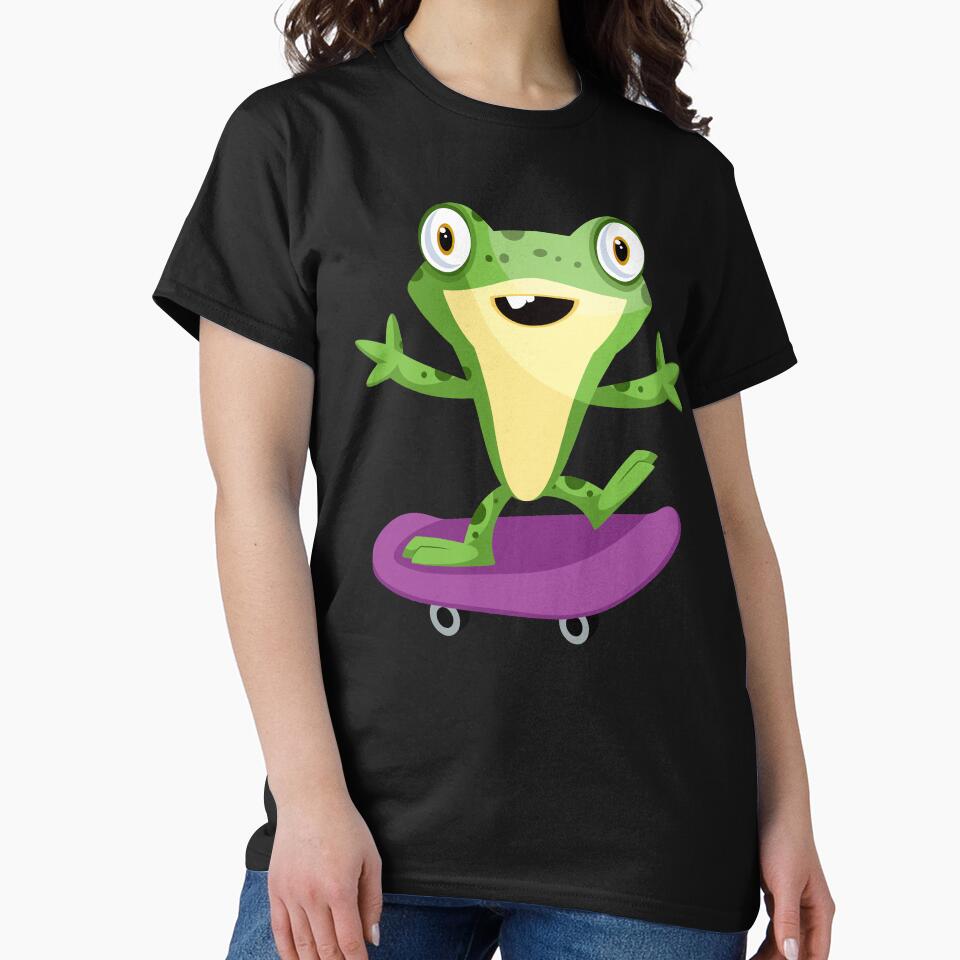Frog on a Skateboard by Imaginative Expressions⭐️ ⭐️ ⭐️ ⭐️ ⭐️ T-Shirts, Hoodie, Sweatshirt | BlankRebels.com (Image 2)