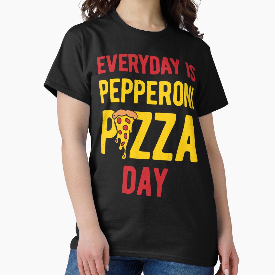 Funny Pepperoni Pizza by artworkbyrihen T-Shirts, Hoodie, Sweatshirt | BlankRebels.com (Image 2)