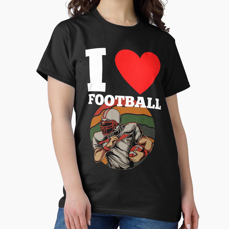 I Love American Football Heart Design For Football Fans by RGRamsey T-Shirts, Hoodie, Sweatshirt | BlankRebels.com (Image 2)