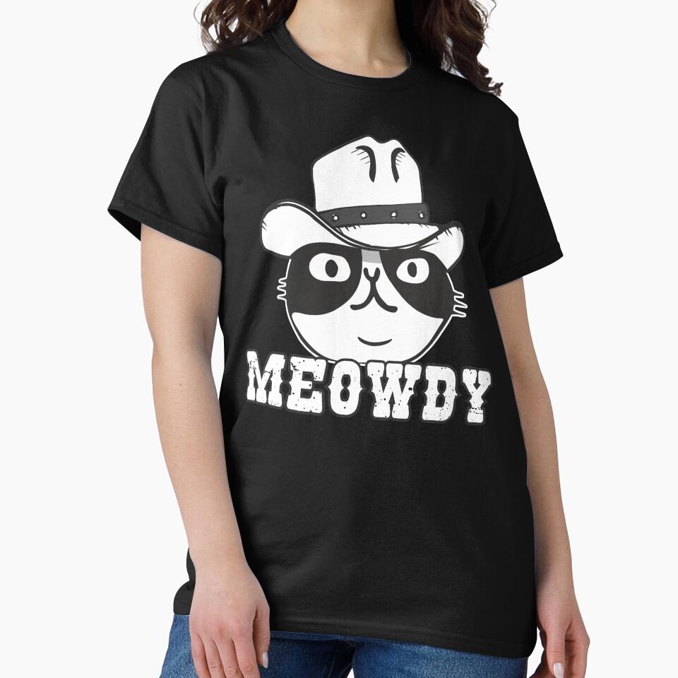 Meowdy Cat Funny Tuxedo Cat In Cowboy Hat With Howdy Joke Quote by alenaz T-Shirts, Hoodie, Sweatshirt (Image 2)