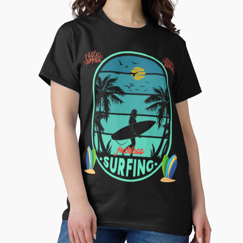 Fearless Surfing by RonelM T-Shirts, Hoodie, Sweatshirt | BlankRebels.com (Image 2)