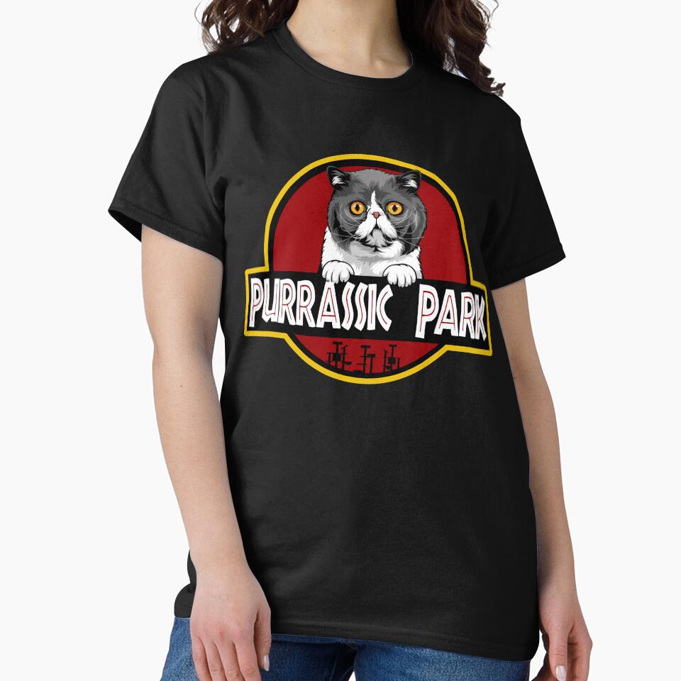 Funny Exotic Shorthair Cat Purrassic Park T-Shirts, Hoodie, Sweatshirt