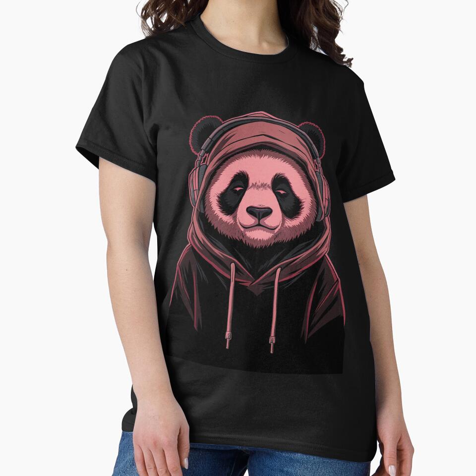 Anti-Social Calm Panda | Peaceful Panda Hoodie Streetwear Art by ColorSplash123 T-Shirts, Sweatshirt (Image 2)