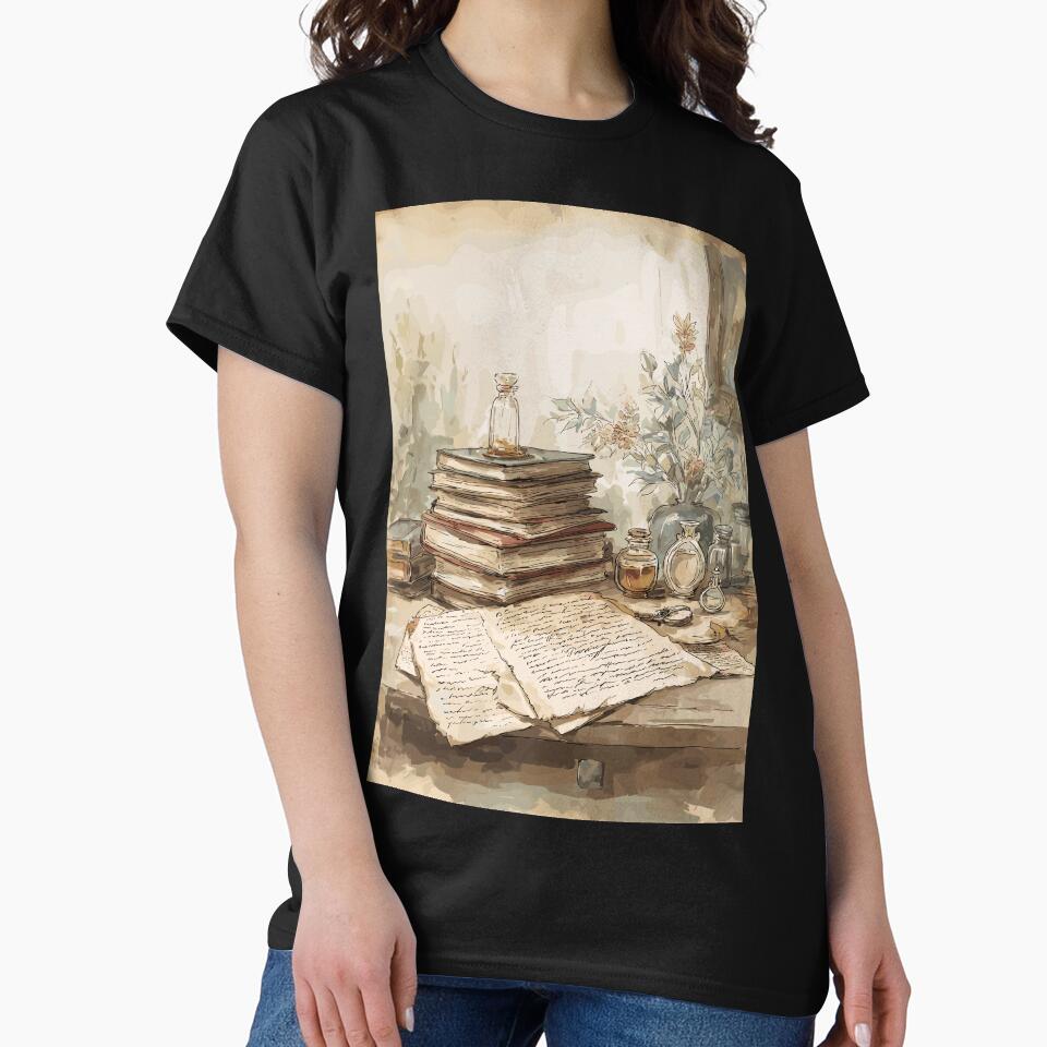 Scholarly Archive Vintage Manuscripts Light Academia by bapupa T-Shirts, Hoodie, Sweatshirt | BlankRebels.com (Image 2)