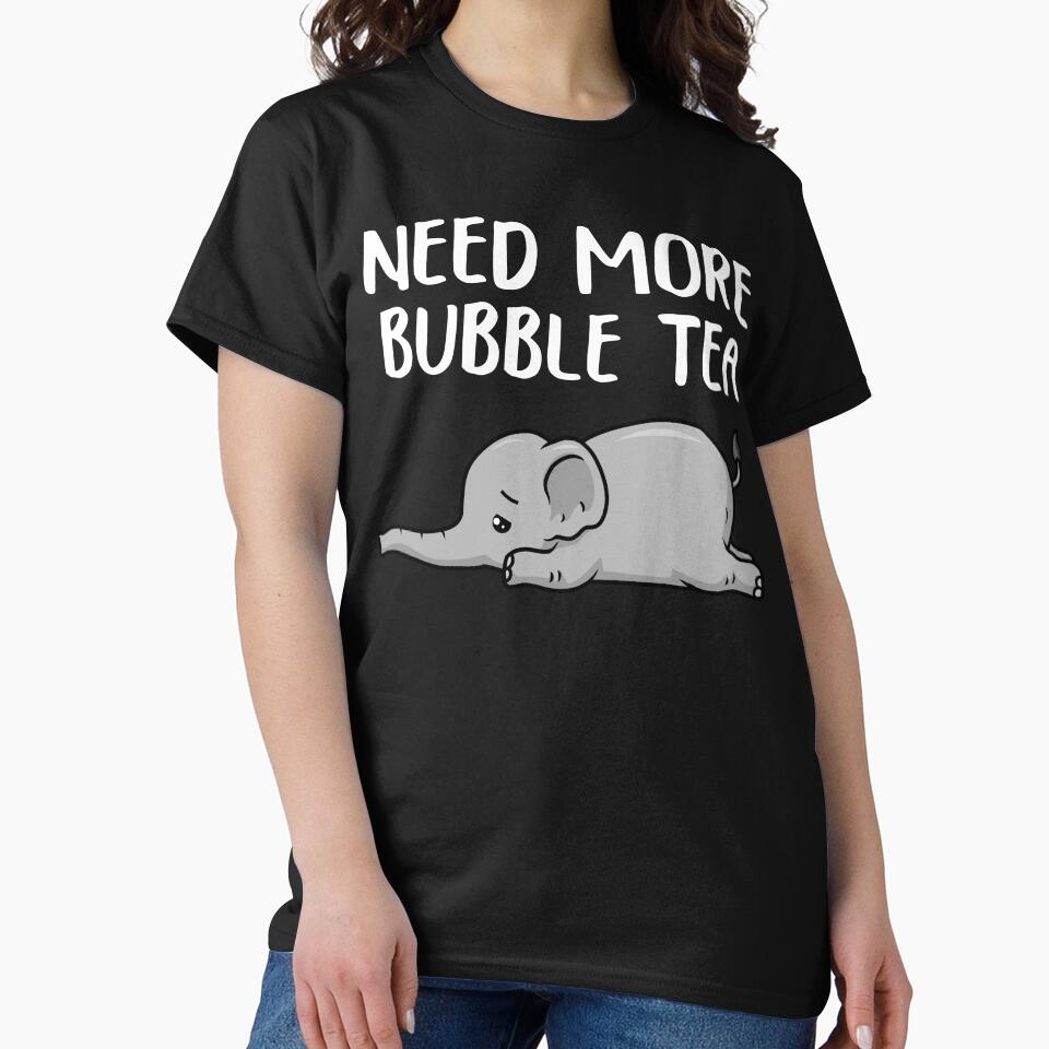 Bubble Tea Elephant Shirt Kids Cute Boba Tea Gift Bubble Tea by DSWShirts Hoodie, Sweatshirt | BlankRebels.com (Image 2)