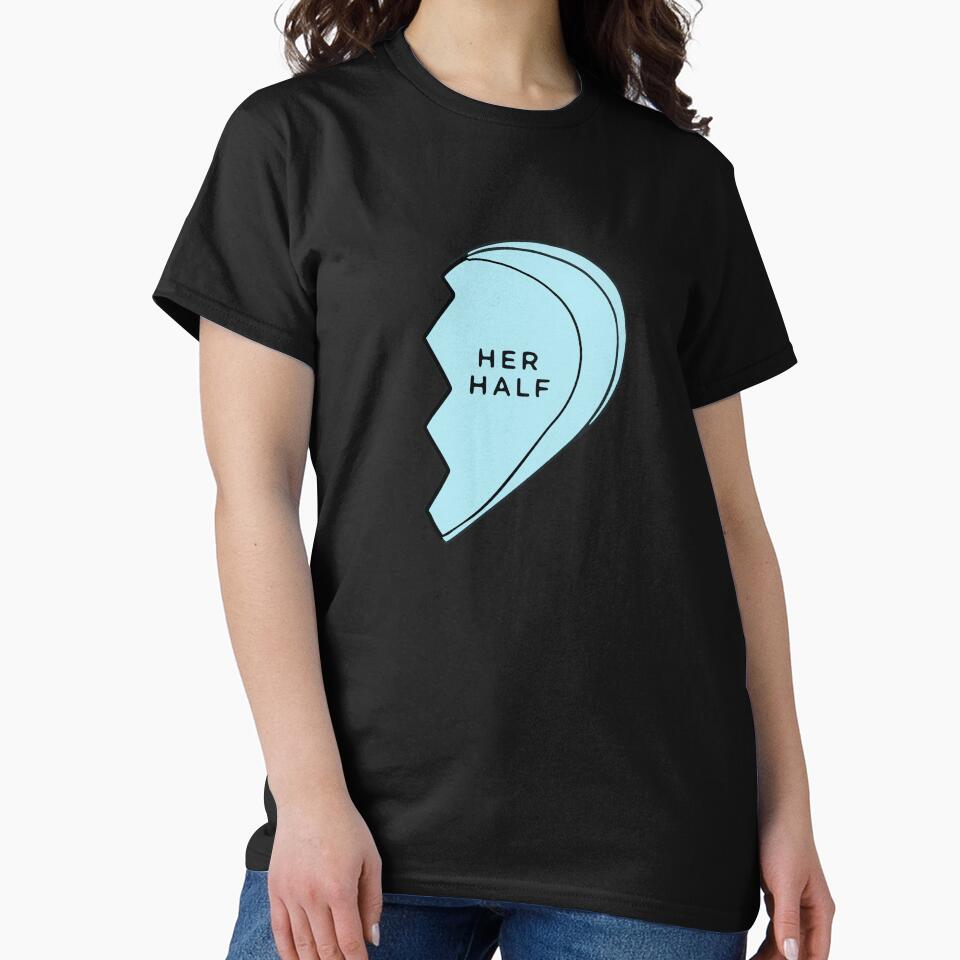 His Half Her Half Matching Couple Heart Valentine Design by GLMax T-Shirts, Hoodie, Sweatshirt | BlankRebels.com (Image 2)