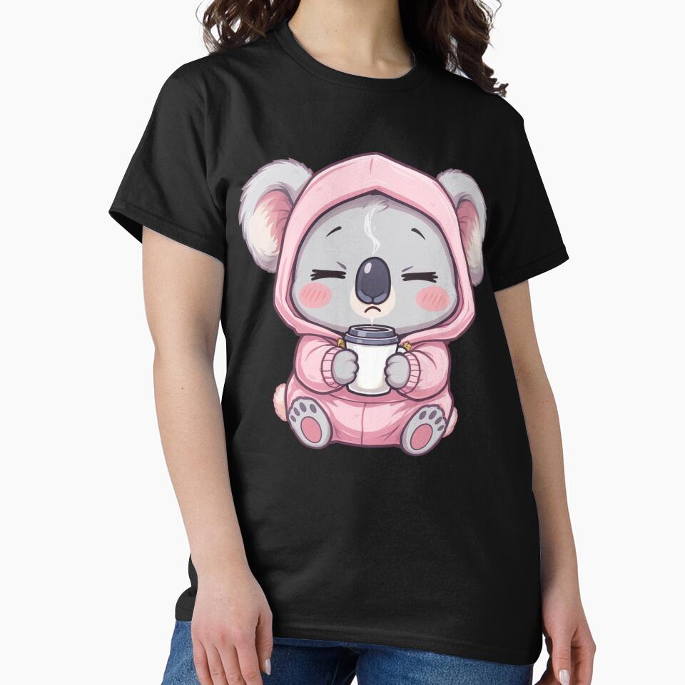 Sleepy Kawaii Koala with Coffee | Funny Chibi Student Life Koala by ColorSplash123 T-Shirts, Hoodie, Sweatshirt (Image 2)