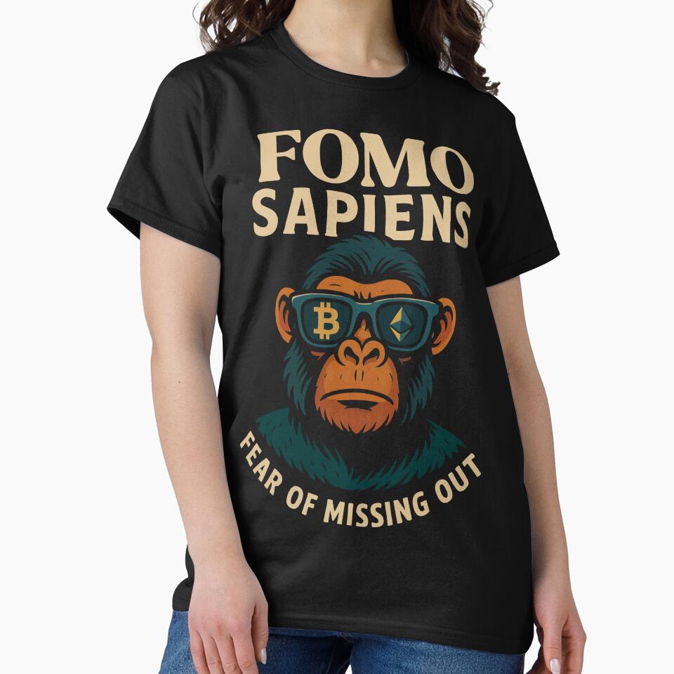 FOMO SAPIENS – Crypto Ape Evolution by rooffee T-Shirts, Hoodie, Sweatshirt | BlankRebels.com (Image 2)