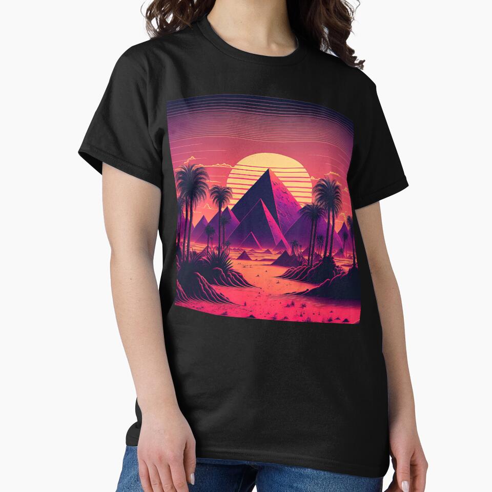 Futuristic Dunes: Neon Oasis in the Desert by Mullet Monkey T-Shirts, Hoodie, Sweatshirt | BlankRebels.com (Image 2)
