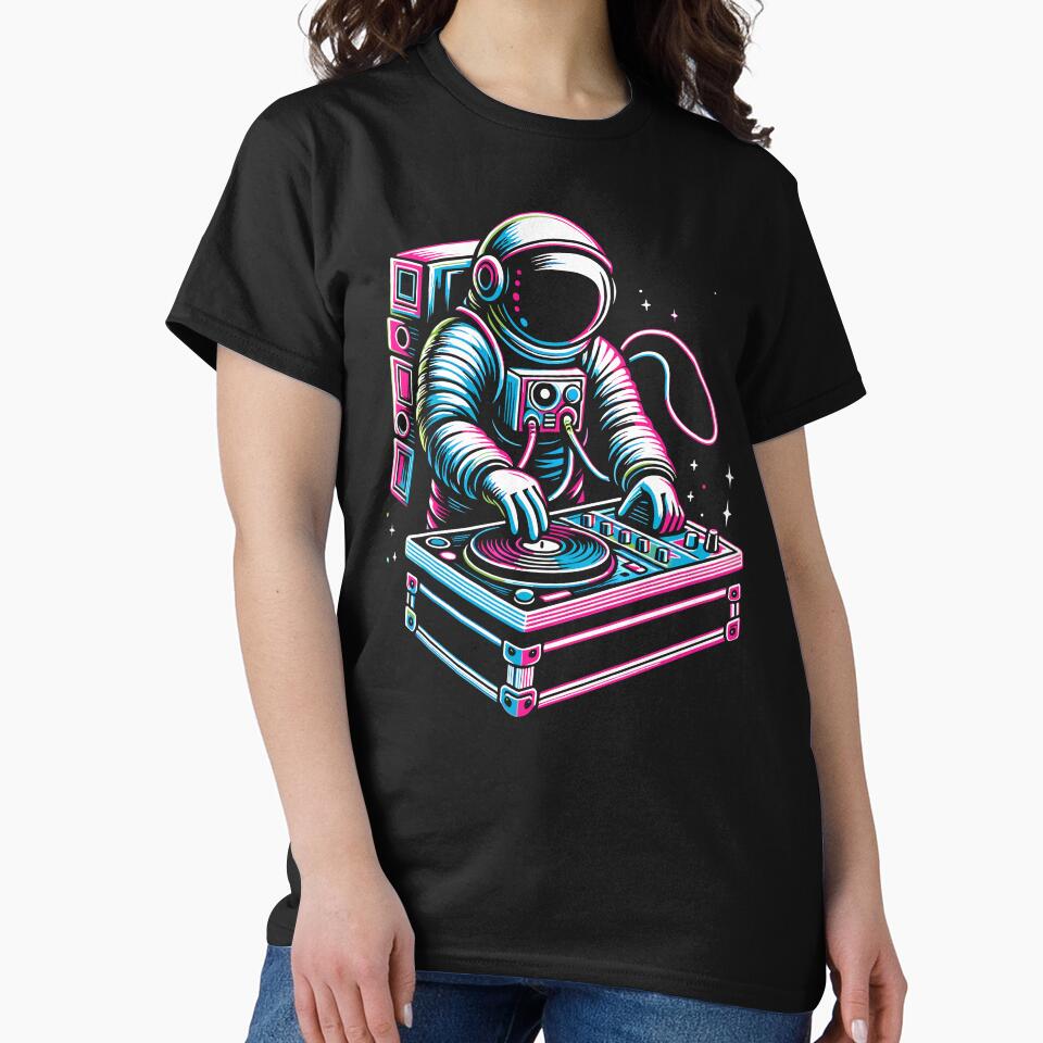 Retro Astronaut DJ Funny Astronaut by KsuAnn T-Shirts, Hoodie, Sweatshirt | BlankRebels.com (Image 2)