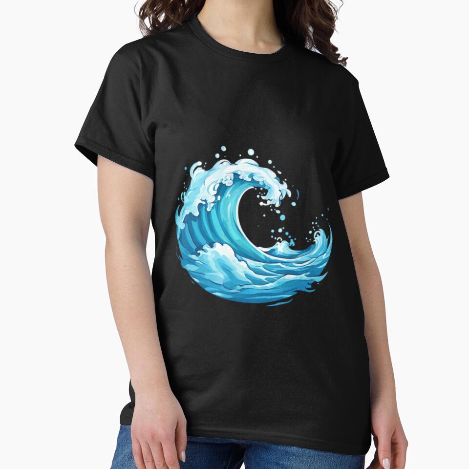 Cool Ocean Wave by Planetporridge T-Shirts, Hoodie, Sweatshirt | BlankRebels.com (Image 2)