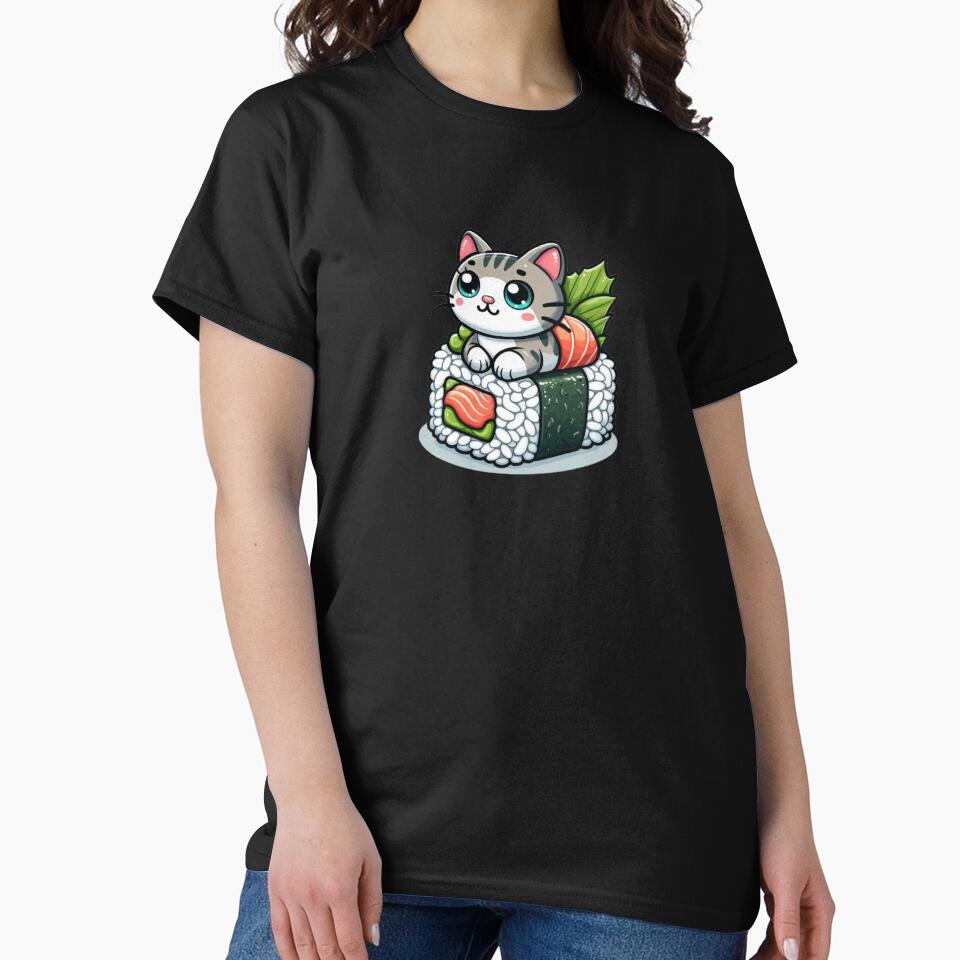 Sushi Cat by FLATVAC STICKER T-Shirts, Hoodie, Sweatshirt | BlankRebels.com (Image 2)
