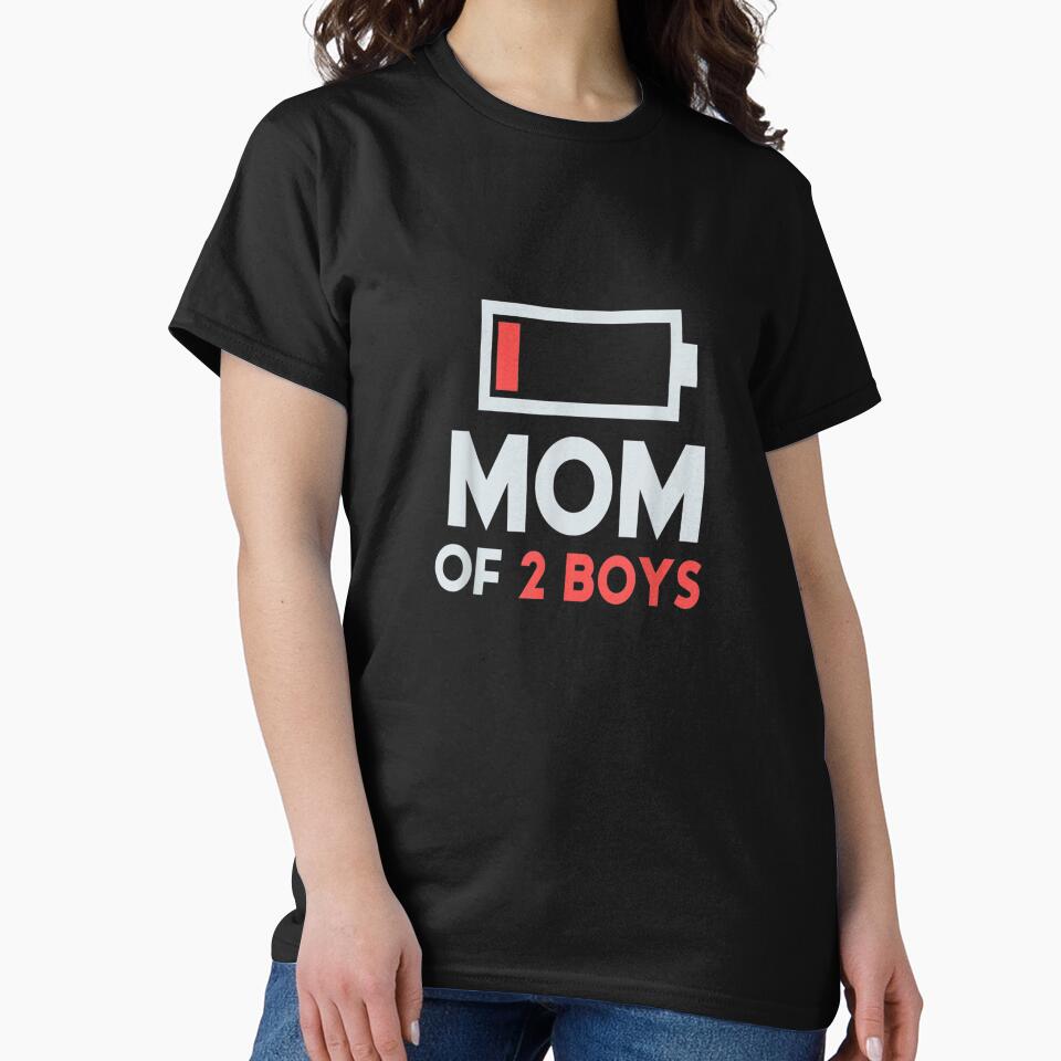 Mom of 3 boys low battery by loutfileo T-Shirts, Hoodie, Sweatshirt | BlankRebels.com (Image 2)