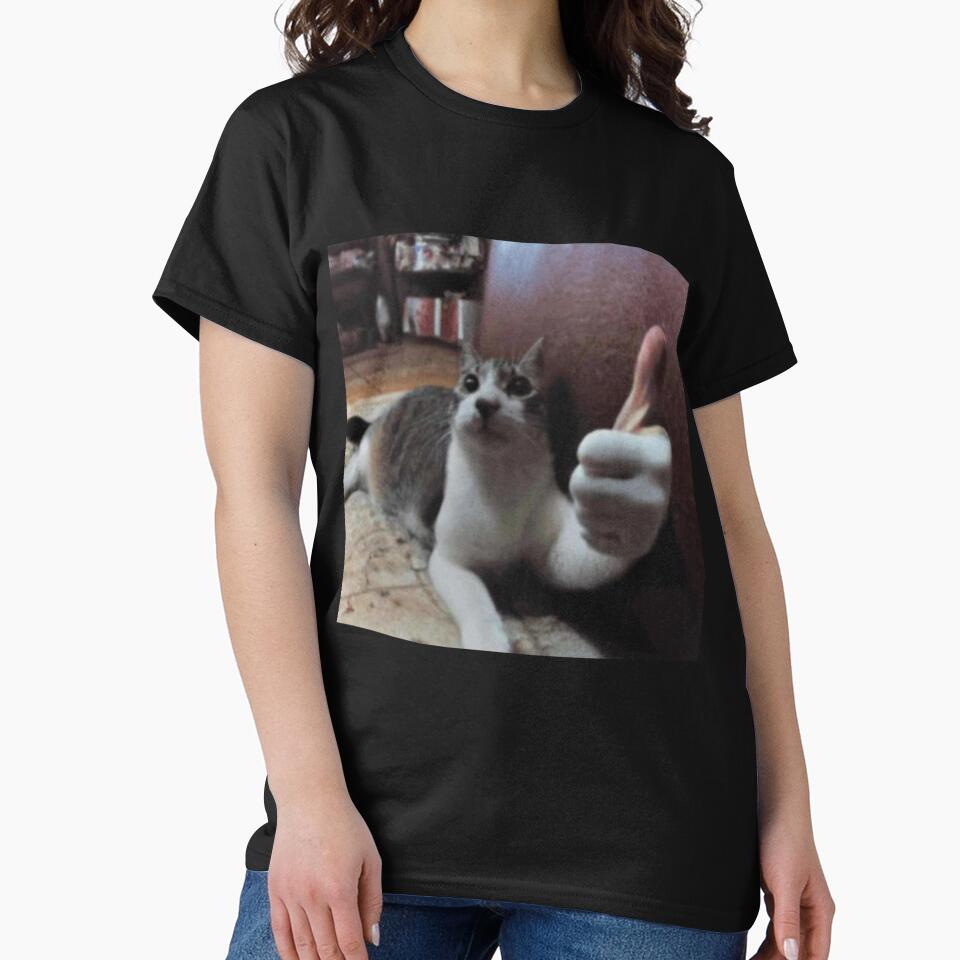 Thumbs Up Cat by globalthings T-Shirts, Hoodie, Sweatshirt | BlankRebels.com (Image 2)