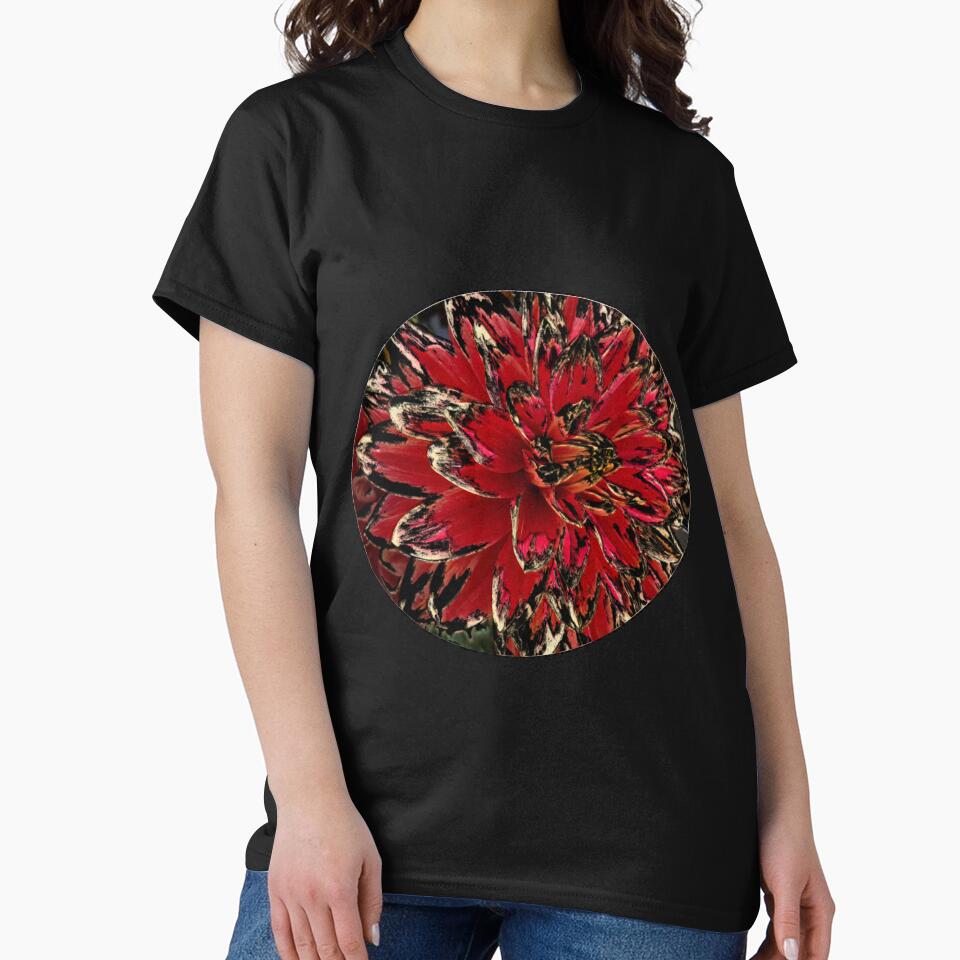 Flower design - summer flower - cool red black design by pixperienz4u