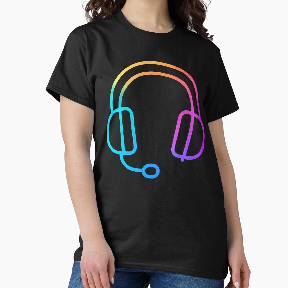 Modern Gaming Headset, Esports Style by E.D.CH designs. T-Shirts, Hoodie, Sweatshirt | BlankRebels.com (Image 2)
