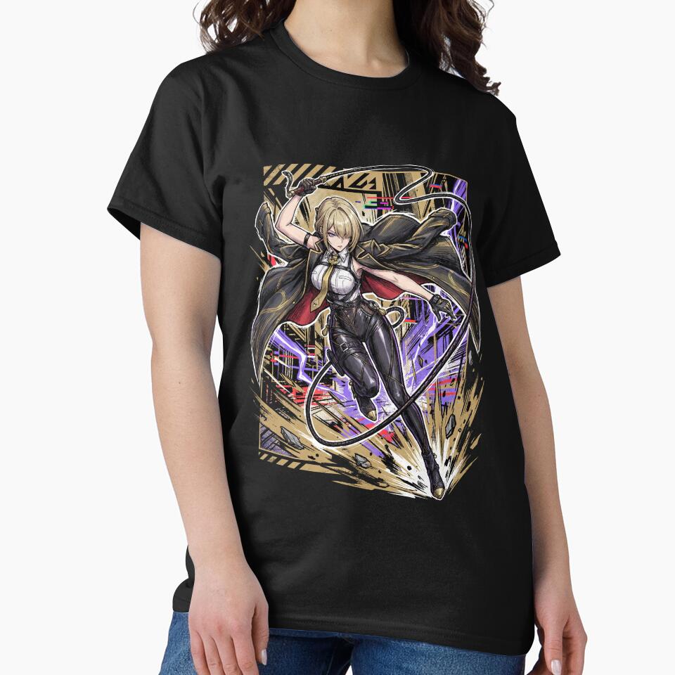Evelyn Chevalier Zenless Zone Zero Synthwave Retro Neon by HakoCity T-Shirts, Hoodie, Sweatshirt | BlankRebels.com (Image 2)
