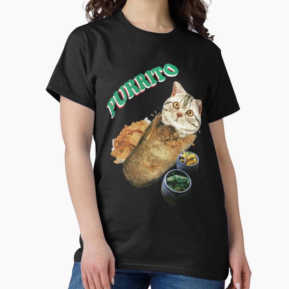 Purrito Cat In A Burrito Gift Halloween Day, Thanksgiving, Christmas Day by KaylaRutherford T-Shirts, Hoodie,... (Image 2)