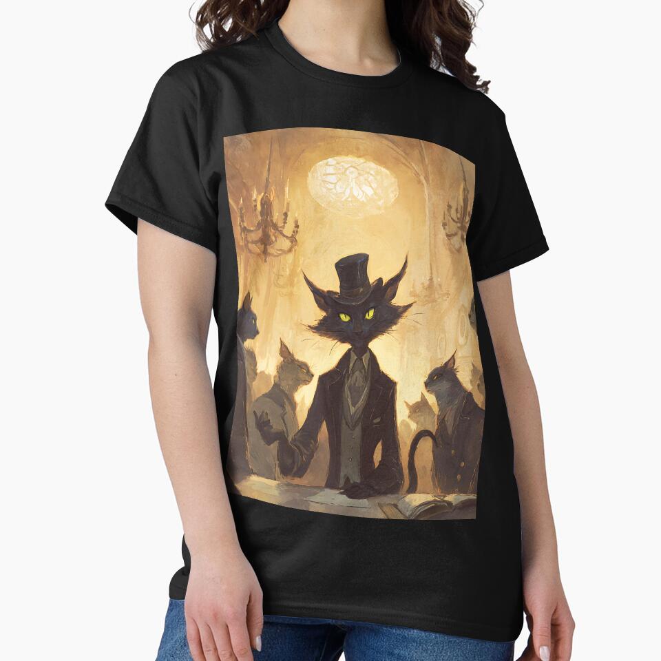 Dark Academia Art: Cat's Philosophy Class by bapupa T-Shirts, Hoodie, Sweatshirt | BlankRebels.com (Image 2)