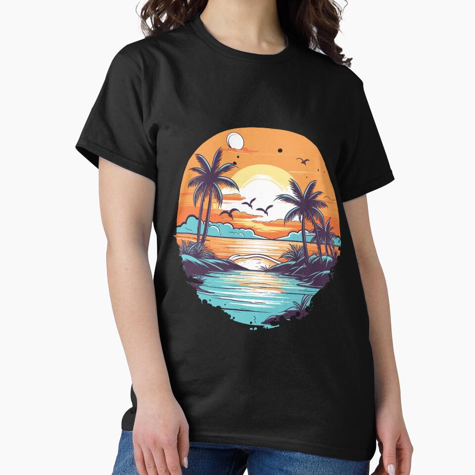 Summer Sunset Landscape: Breathtaking Sceneries to Soothe Your Soul by Koji2R T-Shirts, Hoodie, Sweatshirt (Image 2)