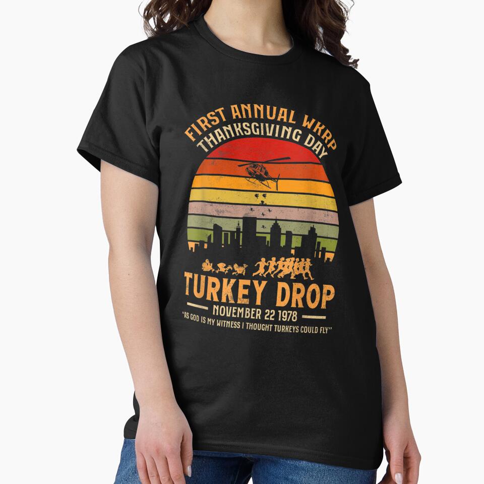 WKRP Thanksgiving Turkey Drop God Is My Witness Turkeys Fly by AdonisShop