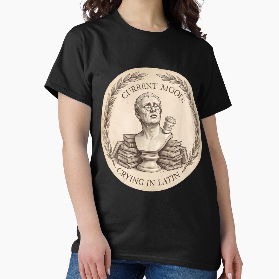Funny Dark Academia Crying In Latin History Student by Mason-Pride T-Shirts, Hoodie, Sweatshirt | BlankRebels.com (Image 2)