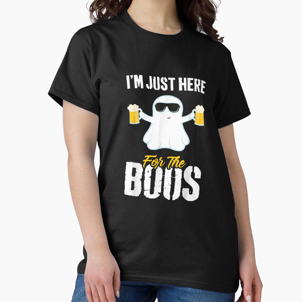 Funny Halloween I'm just here for the boos costume gift by Jonahjimenez T-Shirts, Hoodie, Sweatshirt (Image 2)