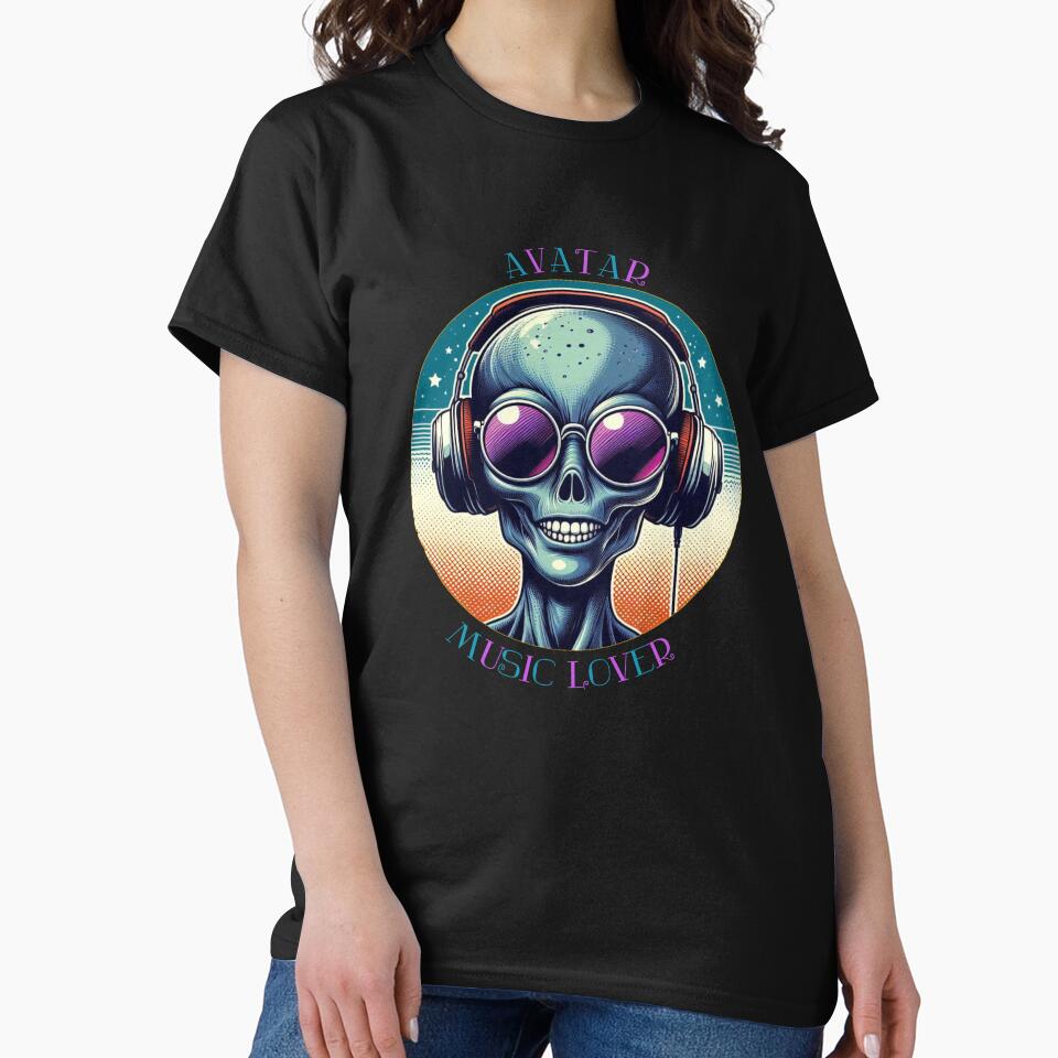 Alien Music Lover Avatar by AvatarWeb3 T-Shirts, Hoodie, Sweatshirt | BlankRebels.com (Image 2)