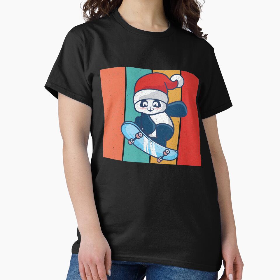 Cute Skater Panda Bear Skatebording Skateboard T-Shirts, Hoodie, Sweatshirt