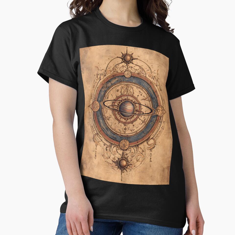 Dark Academia Art: Vintage Antique Astronomical Diagram by bapupa T-Shirts, Hoodie, Sweatshirt | BlankRebels.com (Image 2)
