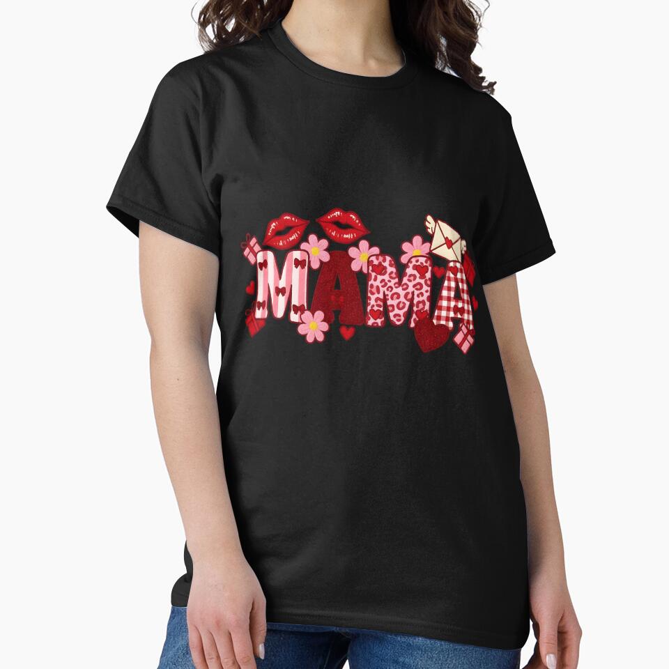 Mama Valentine's Day Preppy Valentine Mama by KroghDs T-Shirts, Hoodie, Sweatshirt | BlankRebels.com (Image 2)