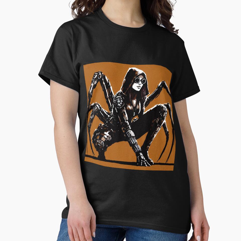 Cyberpunk Girl Spider Noir by RESToRAPTOR T-Shirts, Hoodie, Sweatshirt | BlankRebels.com (Image 2)