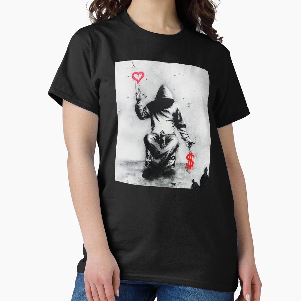 Love Over Money Banksy by Teecha