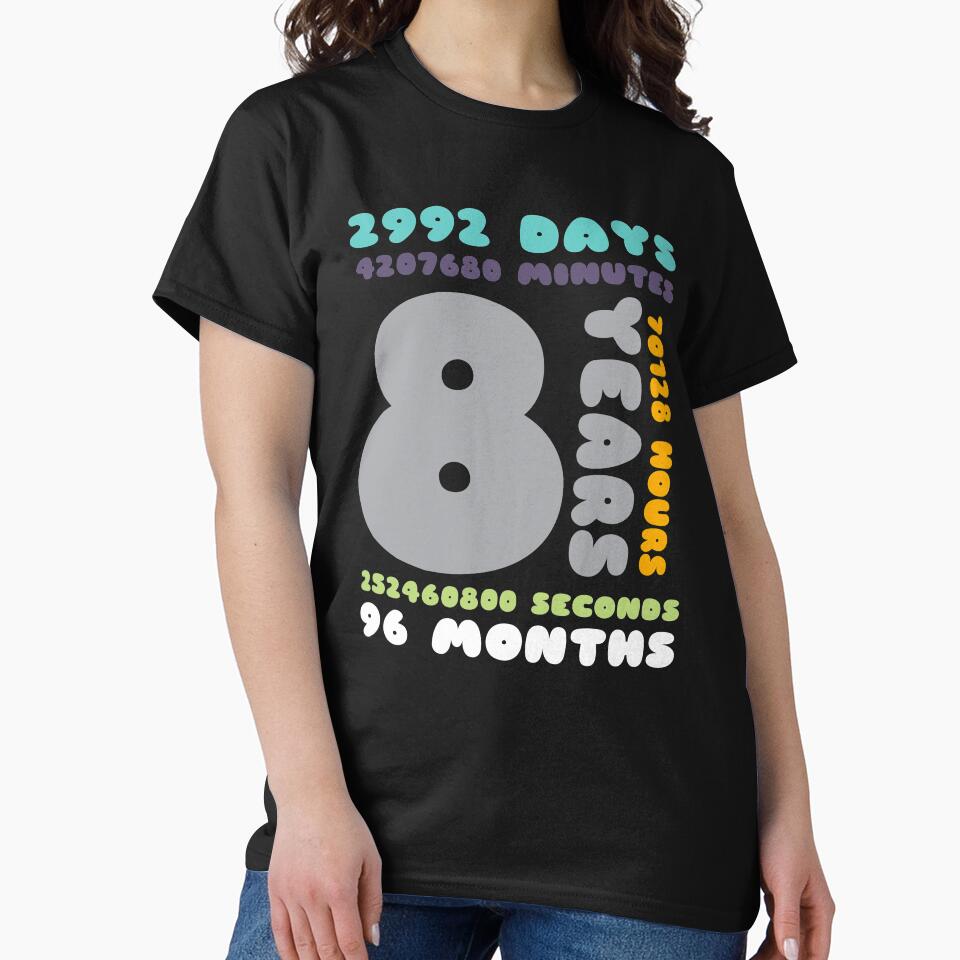 8 Years Birthday Gift Girl Boy Party by MooonTees T-Shirts, Hoodie, Sweatshirt | BlankRebels.com (Image 2)