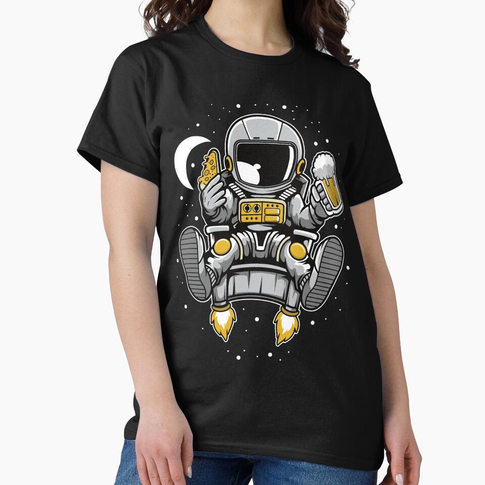 Astronaut Pizza Beer - Funny Outer Space Lovers by Desteroids T-Shirts, Hoodie, Sweatshirt | BlankRebels.com (Image 2)