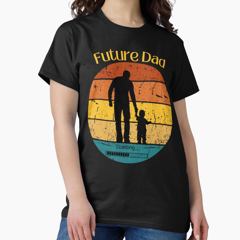 Future Dad Retro Sunset by FreeMind-Design T-Shirts, Hoodie, Sweatshirt | BlankRebels.com (Image 2)