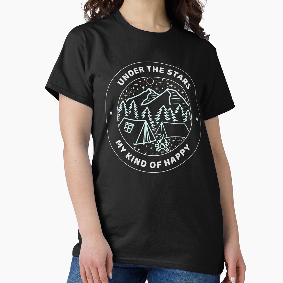 Under the Stars My Kind of Happy – Camping Badge by TalkTee Me T-Shirts, Hoodie, Sweatshirt | BlankRebels.com (Image 2)