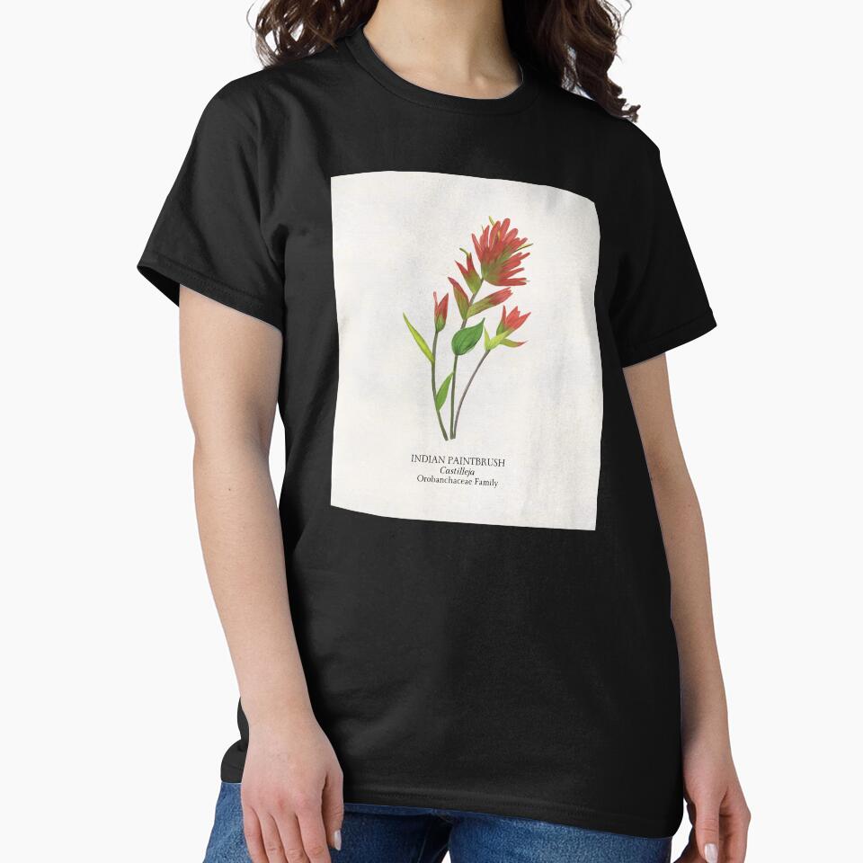 Indian Paintbrush Castilleja Botanical Wildflower by Angie-Atelier T-Shirts, Hoodie, Sweatshirt | BlankRebels.com (Image 2)